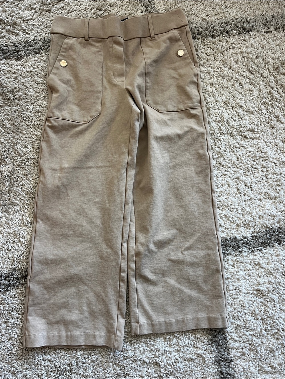 Jules & Leopold Neutral Beige Knit pull on pants - Picture 1 of 5